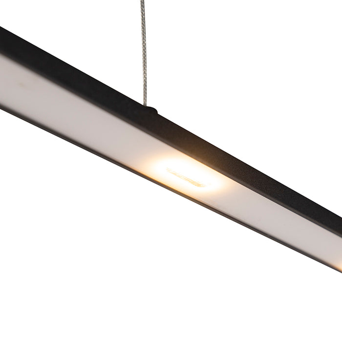 QAZQA Design hanglamp zwart incl. LED met touchdimmer - Platina