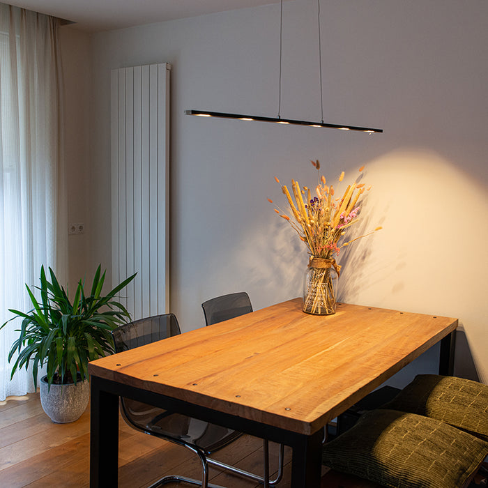 QAZQA Design hanglamp zwart incl. LED met touchdimmer - Platina