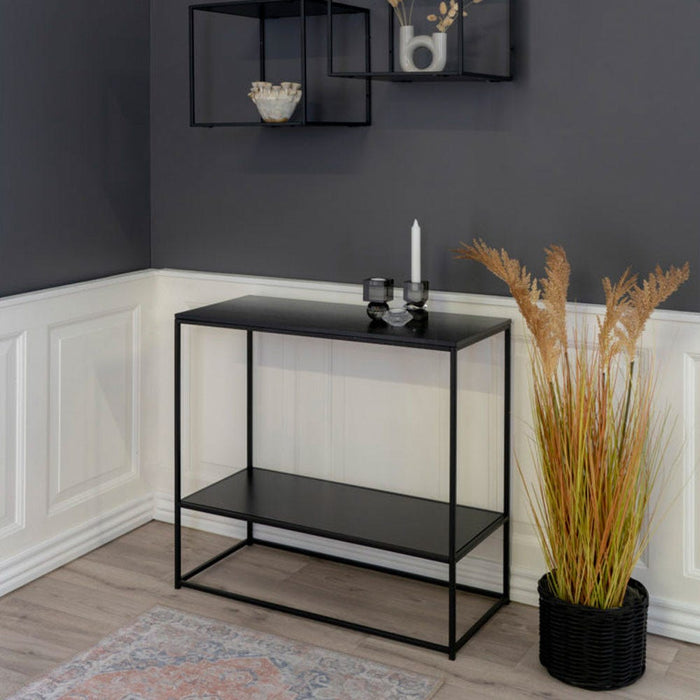 Artichok Karen metalen sidetable zwart - 80 x 36 cm