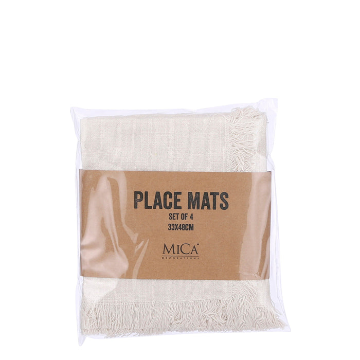Mica Decorations Xavie Placemat Set van 4 Off White