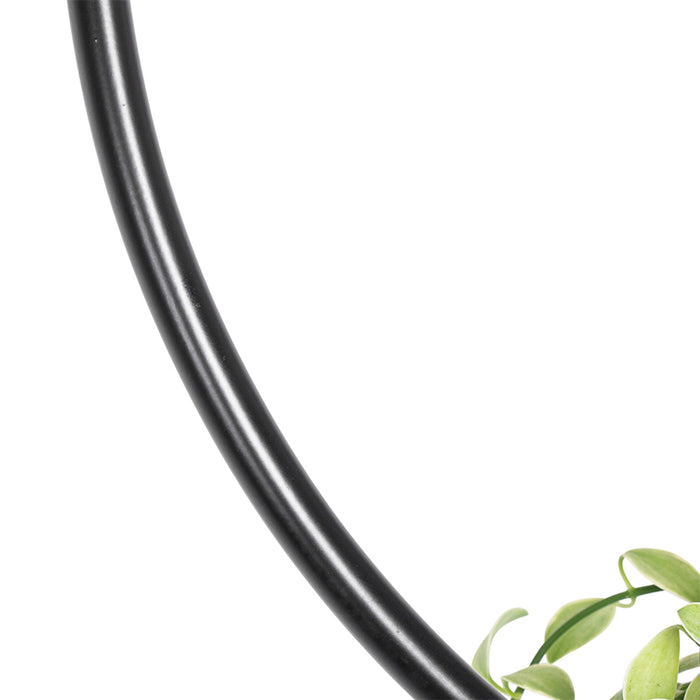 QAZQA Moderne plafondlamp zwart met glas rond - Roslini