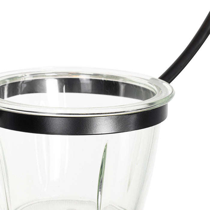 QAZQA Moderne plafondlamp zwart met glas rond - Roslini