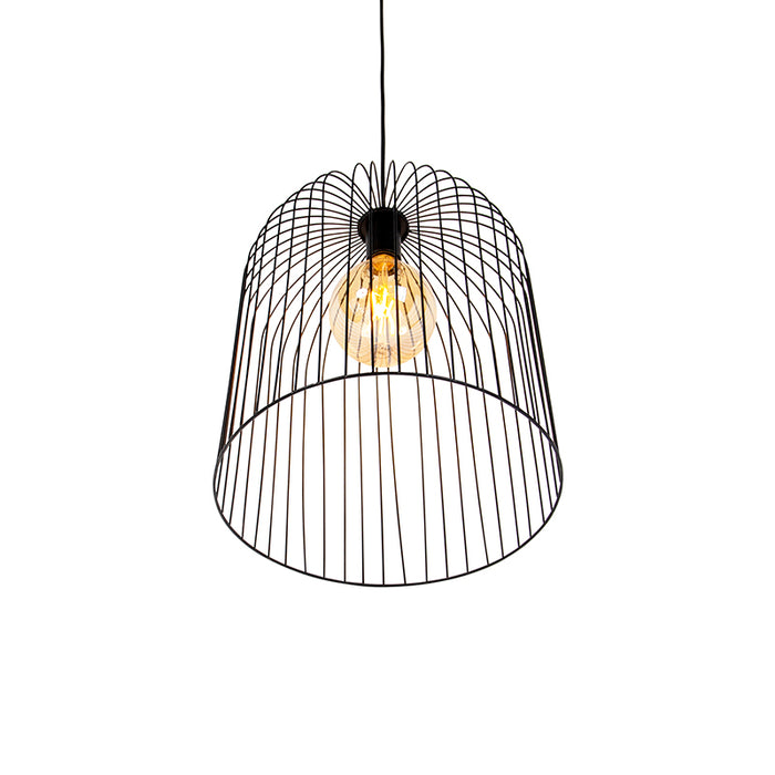 QAZQA Design hanglamp zwart - Wire Knock