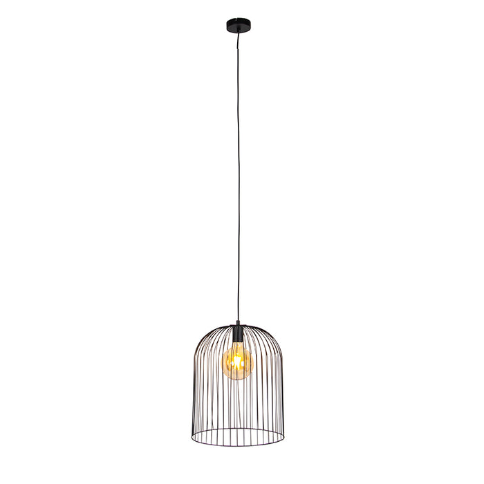 QAZQA Design hanglamp zwart - Wire Knock