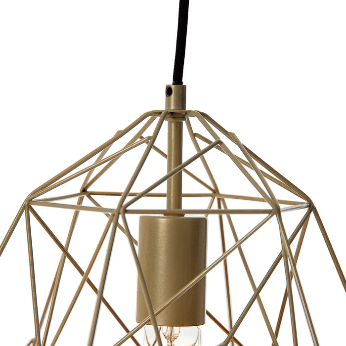 QAZQA Industriële hanglamp goud  - Framework Basic