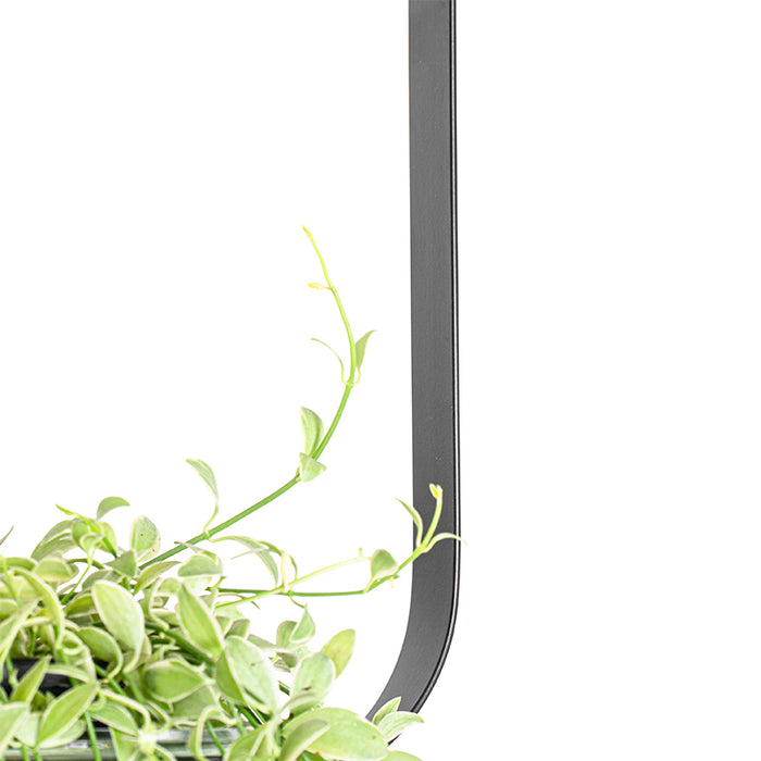 QAZQA Moderne plafondlamp zwart met glas rechthoekig - Roslini