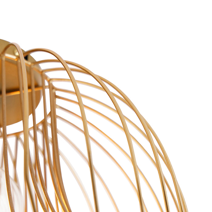 QAZQA Plafondlamp sarina - Goud|messing - Design - D 250mm