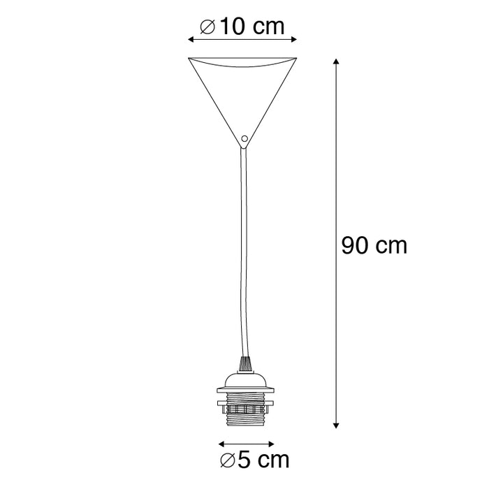 QAZQA Pendel wit 80 cm - Stenley