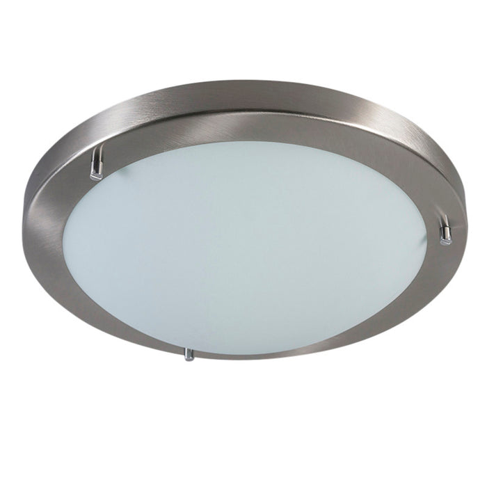 QAZQA Moderne plafonnière staal 31 cm IP44 - Yuma