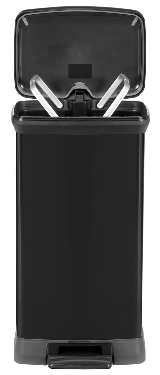 Curver Pedaalemmer Deco rechthoekig 50 L metallic zwart