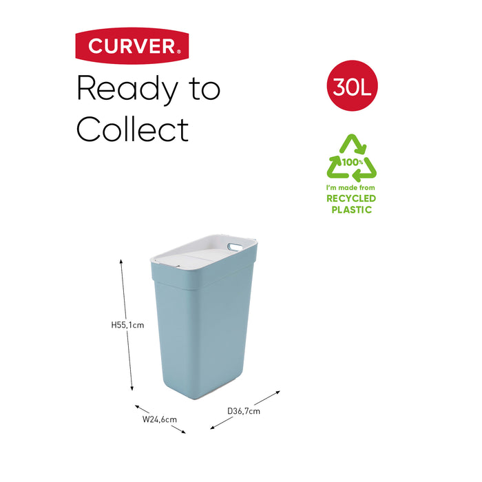 Curver Ready to Collect Prullenbak 30 L - Blauw