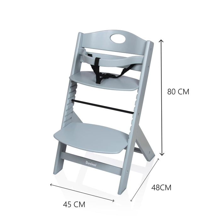 Baninni Kinderstoel Muna hout lichtgrijs