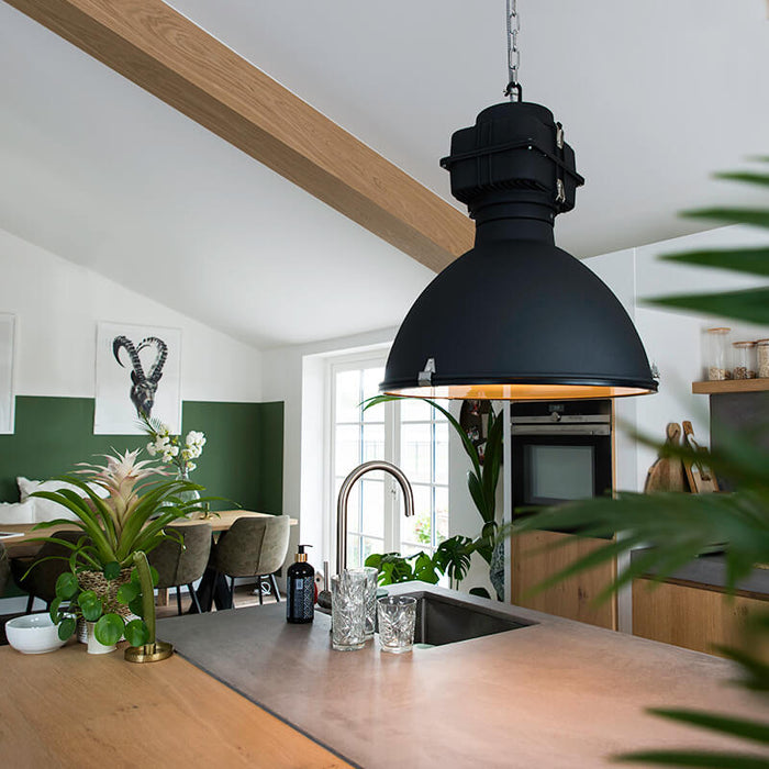 QAZQA Hanglamp sicko - Zwart - Industrieel - D 530mm