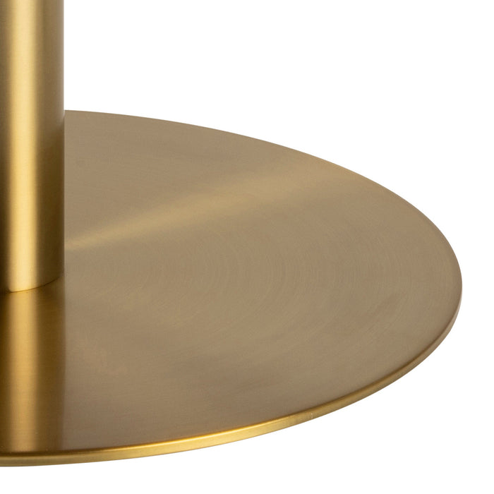 by fonQ Marble Salontafel Marmer - Ø 80 - Wit / Goud