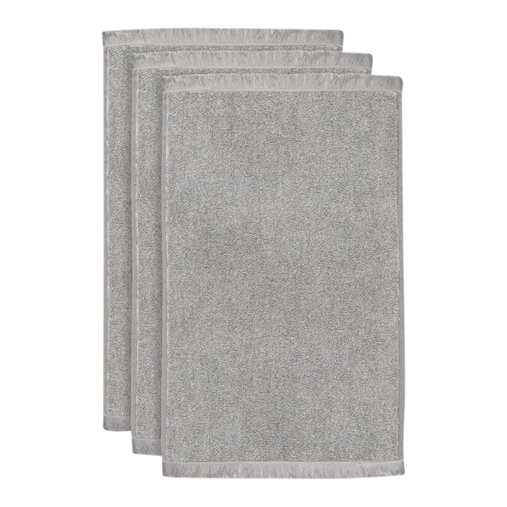 vtwonen Groove Gastendoek 30 x 50 cm - Set van 3 - Antraciet