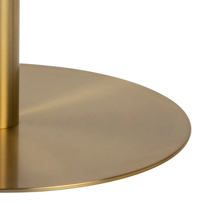 by fonQ Marble Eettafel Marmer - Ø 105 cm - Wit/Goud