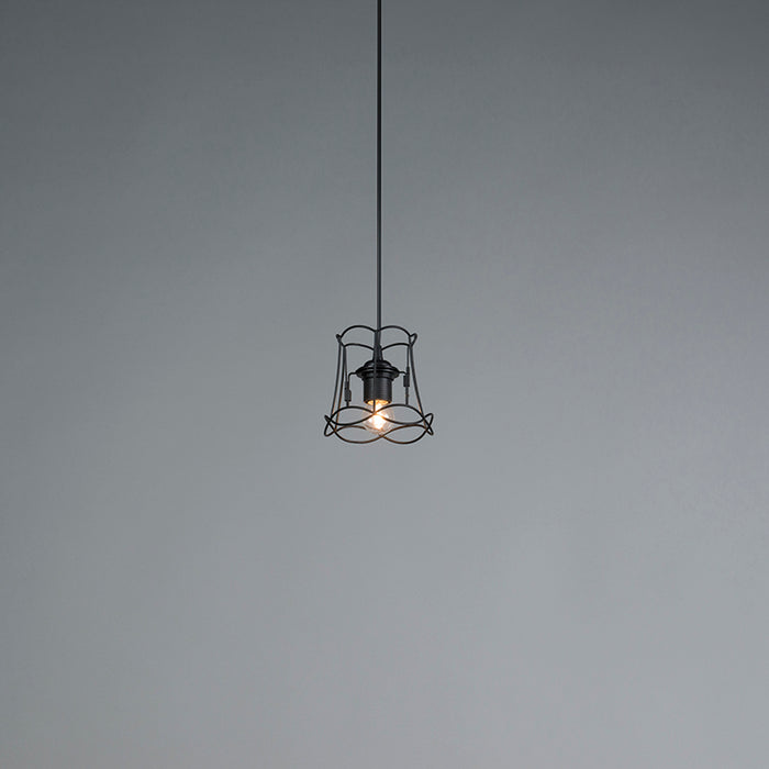 QAZQA Retro hanglamp zwart 15 cm - Granny Frame
