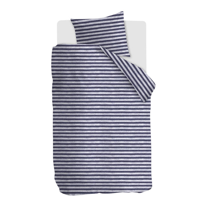 Ariadne at Home Knit Stripes Dekbedovertrek 140 x 200/220 cm - Blauw