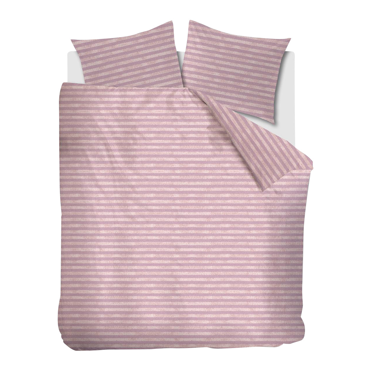 Ariadne at Home Knit Stripes Dekbedovertrek 240 x 200/220 cm - Lila
