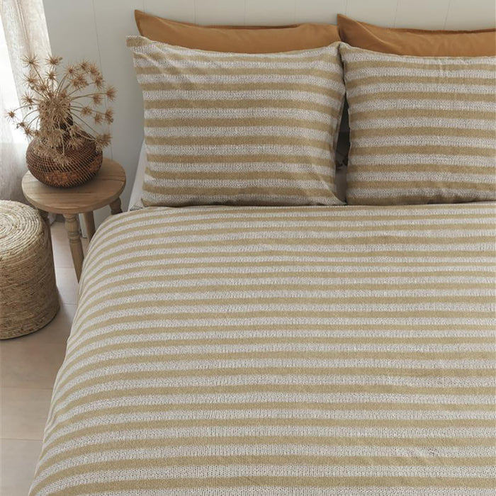 Ariadne at Home Knit Stripes Dekbedovertrek 200 x 200/220 cm - Naturel