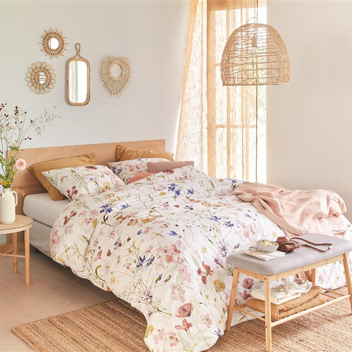 Ariadne at Home Spring Flowers Dekbedovertrek 140 x 200/220 cm - Naturel