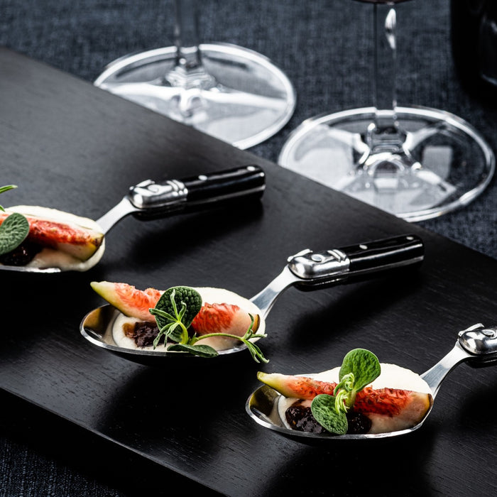 Laguiole Style de Vie Premium Line amuselepels 6-delig, zwart