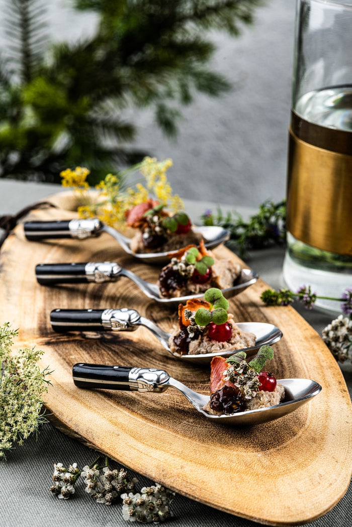 Laguiole Style de Vie Premium Line amuselepels 6-delig, zwart