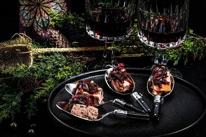 Laguiole Style de Vie Premium Line amuselepels 6-delig, zwart