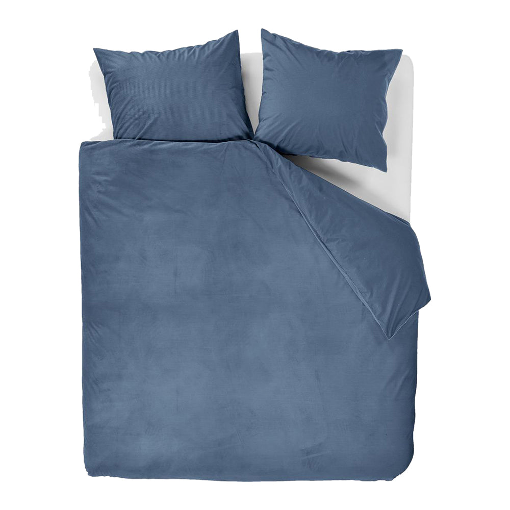 At Home by Beddinghouse Cosy Corduroy Dekbedovertrek 200 x 200/220 cm - Blauw