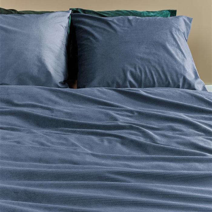 At Home by Beddinghouse Cosy Corduroy Dekbedovertrek 200 x 200/220 cm - Blauw