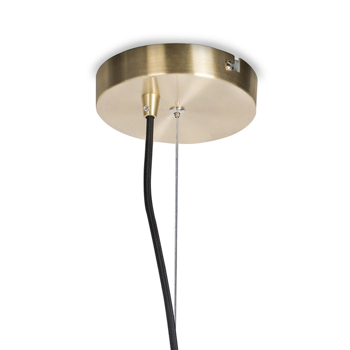 QAZQA +Moderne hanglamp messing met smoke glas 50 cm - Ball