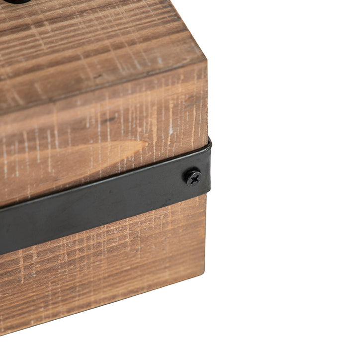 QAZQA Industriële tafellamp hout - Reena