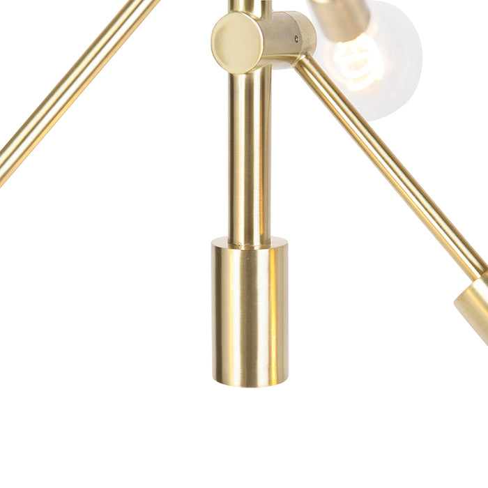 QAZQA Art Deco hanglamp messing 6-lichts - Sydney