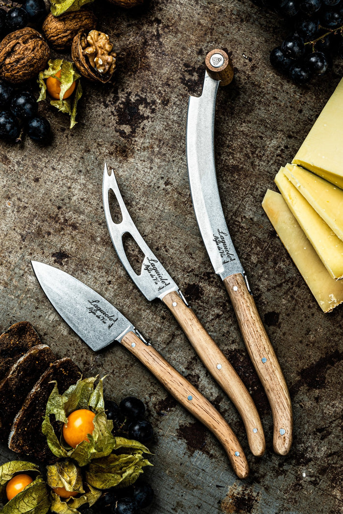 Laguiole Style de Vie Luxury Line kaasmessenset 3-delig, eikenhout