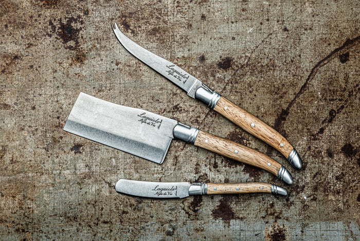 Laguiole Style de Vie Luxury Line kaasmessenset 3-delig, eikenhout