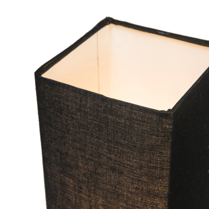 QAZQA Moderne tafellamp zwart met staal - Milo