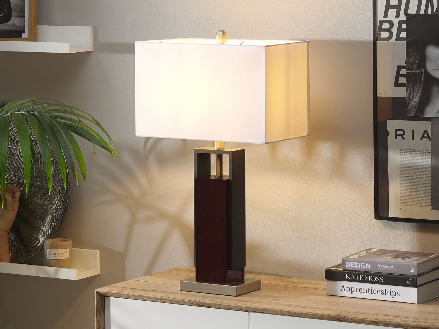 Beliani VEDI tafellamp 34x34x70