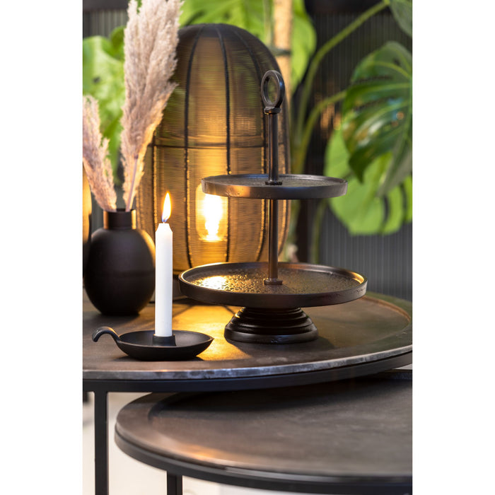 Light & Living Etagère Lutek - Zwart - 2 Laags