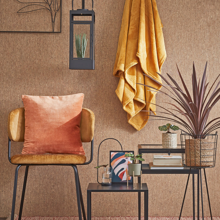 Mica Decorations Flint Lantaarn met Led Lampjes H 42 cm