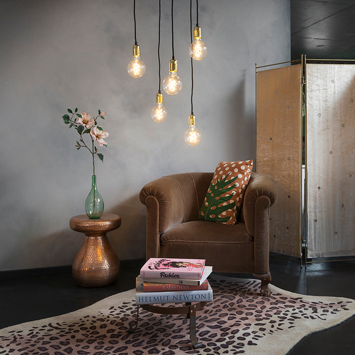 QAZQA Moderne hanglamp goud dimbaar - Cava 5