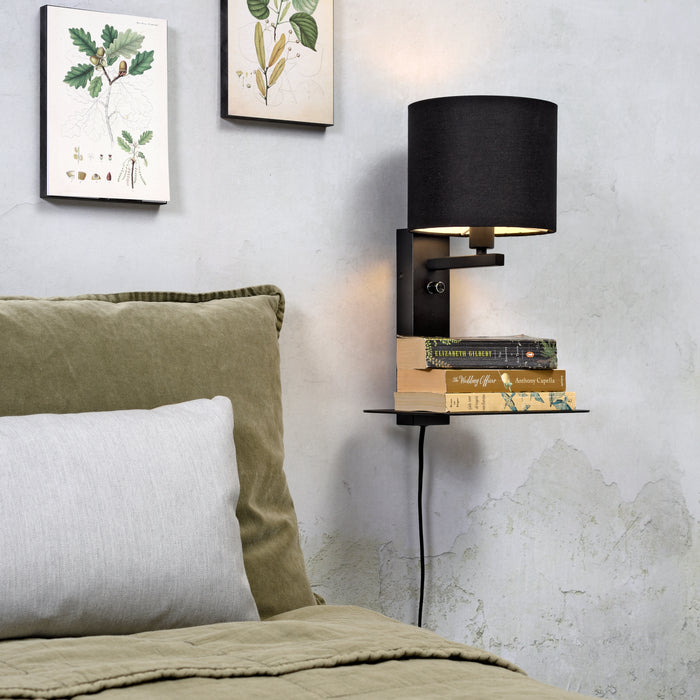 it's about RoMi Florence Wandlamp H 42 - Zwart / Zwart