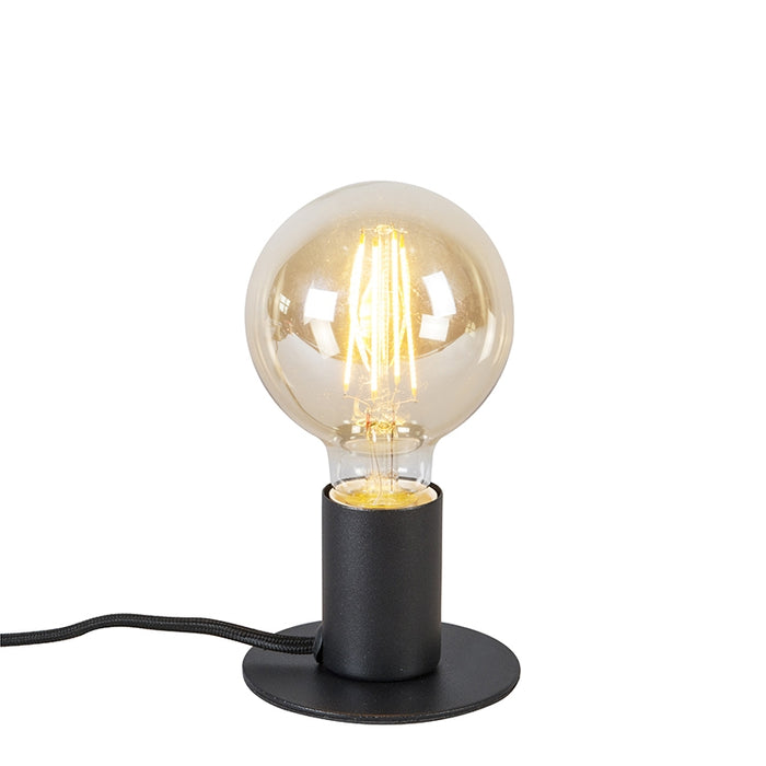 QAZQA Moderne tafellamp zwart - Facil