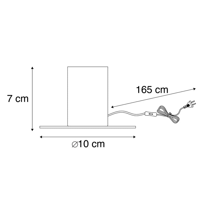 QAZQA Moderne tafellamp zwart - Facil