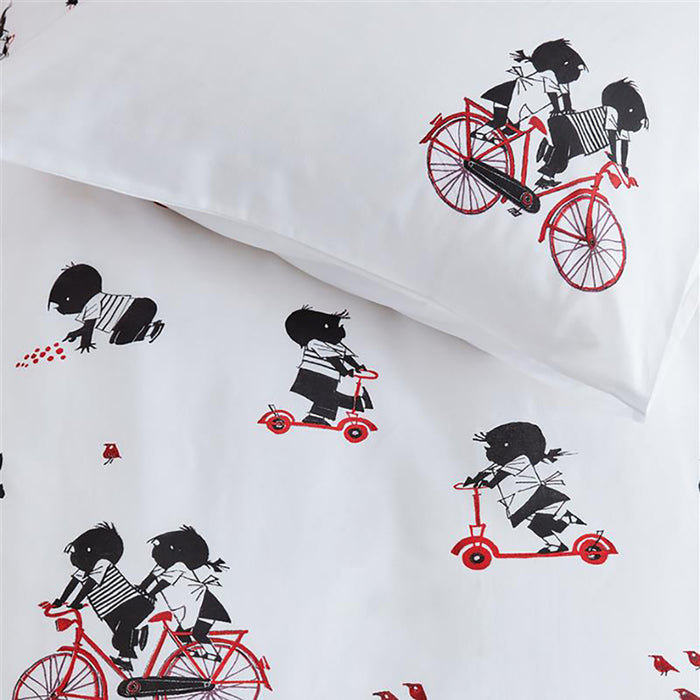 FIEP Buitenspelen Dekbedovertrek 140 x 200/220 cm - Rood