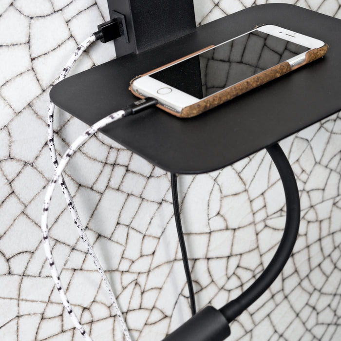 it's about RoMi Florence Wandlamp met Leeslamp - Zwart / Zwart