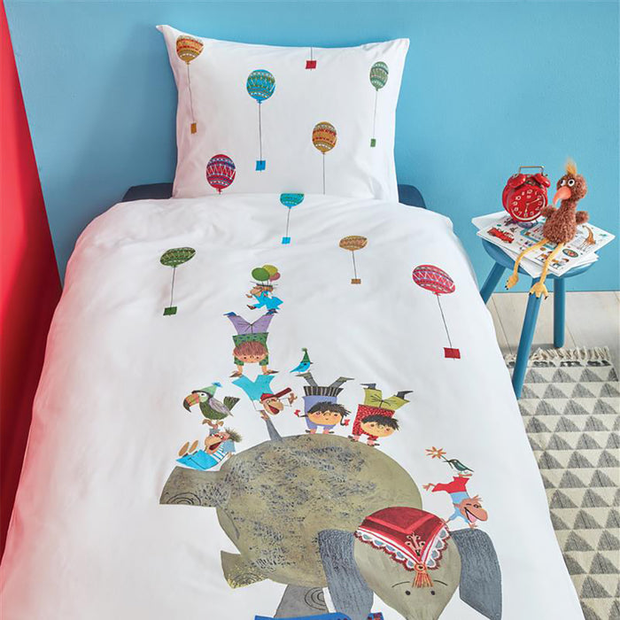 FIEP Circus Dekbedovertrek 140 x 200/220 cm - Multicolor