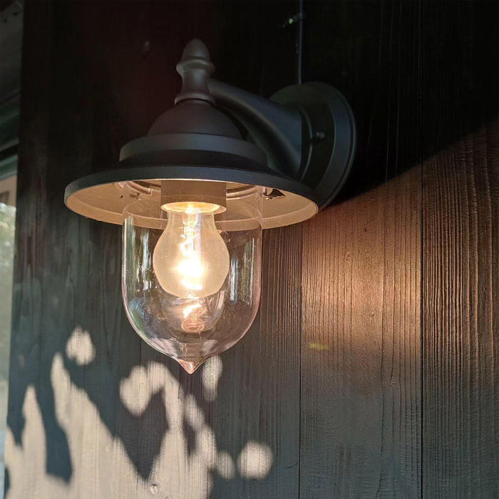 QAZQA Romantische buitenwandlamp donker grijs - Oxford