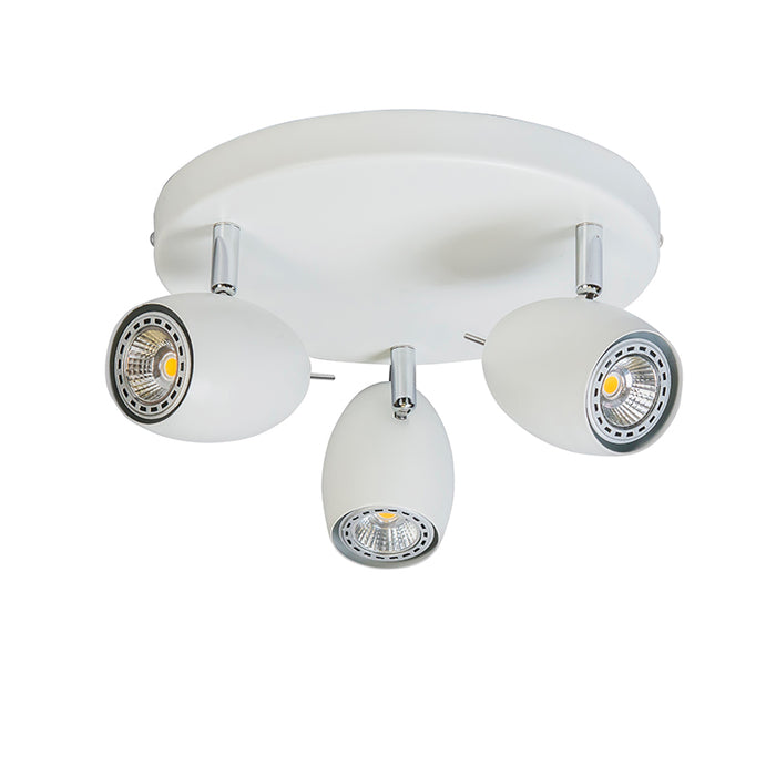 QAZQA Design spot wit rond 3-lichts - Egg