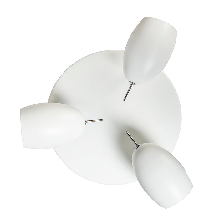 QAZQA Design spot wit rond 3-lichts - Egg