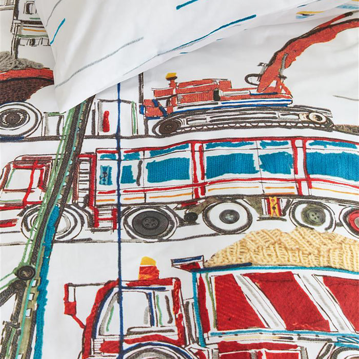 HANNEKEJAG Kids Under Construction Dekbedovertrek 140 x 200/220 cm - Multicolor